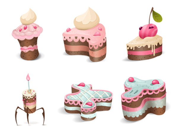 可爱蛋糕主题图标png