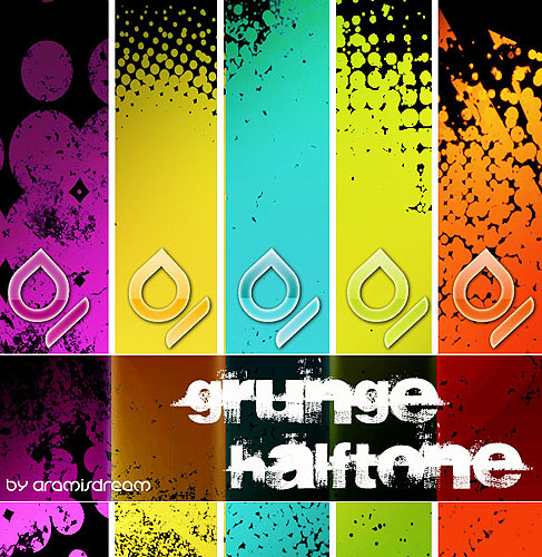 Halftone grunge ps笔刷
