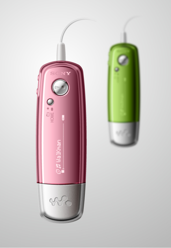 高仿真分层SONY mp3矢量素材