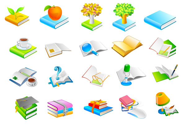 书籍系列图标矢量素材之六