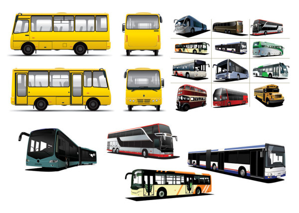 各种BUS大巴矢量素材