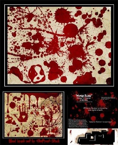 高清晰滴溅、泼溅、飞溅PS笔刷合集