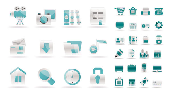 网页设计简约图标矢量素材