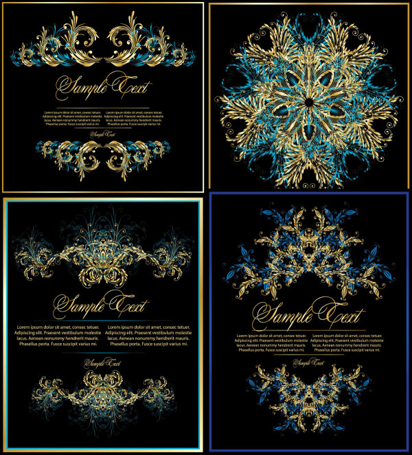 欧式经典复古花纹——矢量素材