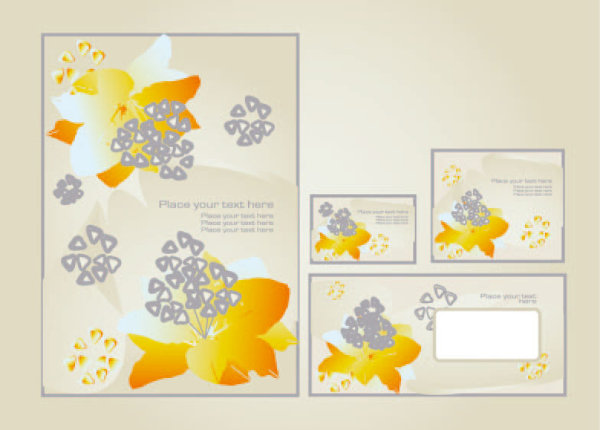 精美花纹名片模板03——矢量素材