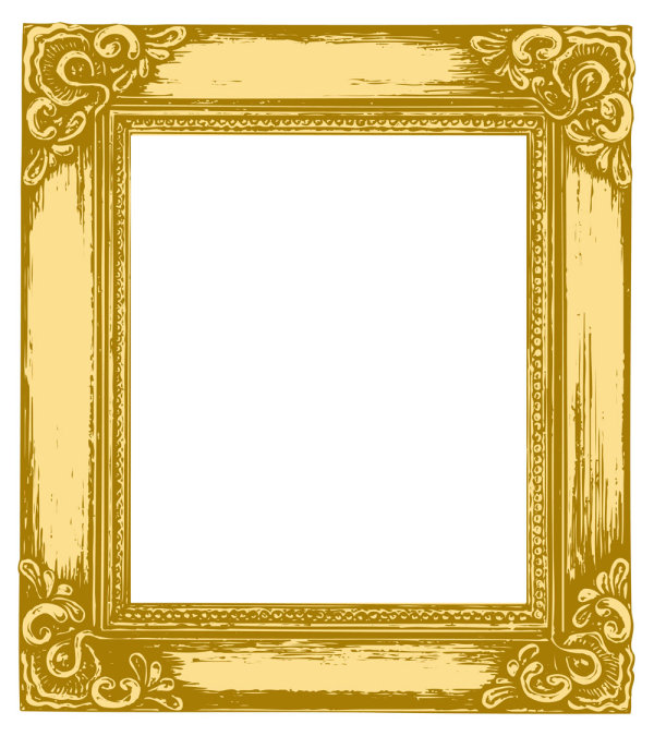 仿古金色框架05——矢量素材