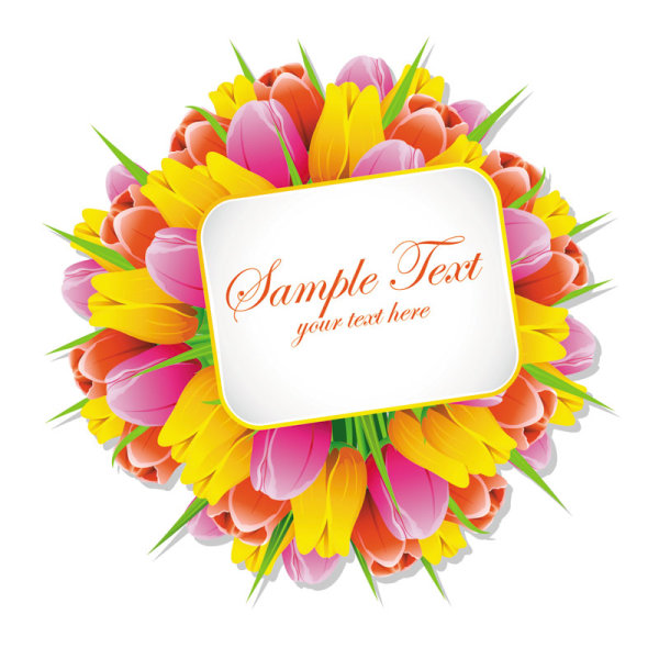 Beautiful flowers 02 - vector material