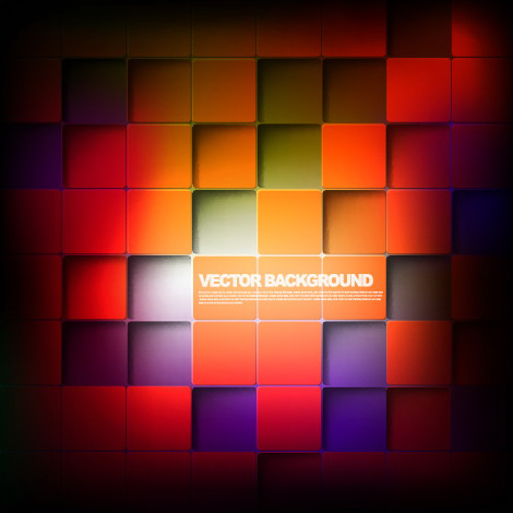 Gorgeous box background 01 - vector material