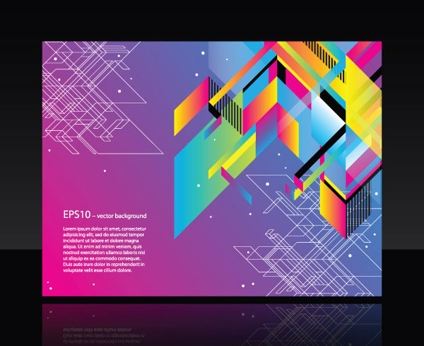 Fashion color background vector material