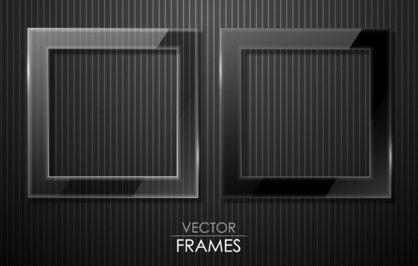 Cool black border 04 - vector material