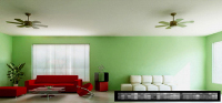  Green fresh bedroom model 
