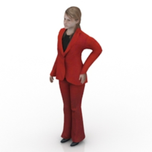 red woman model