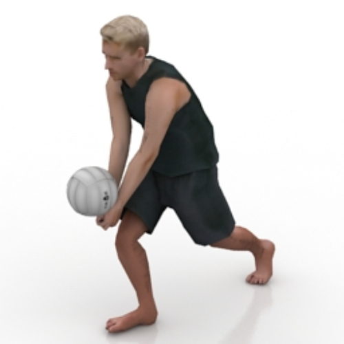 Man playing volleyball