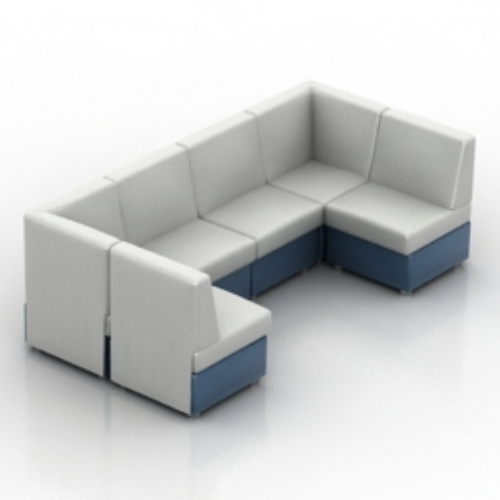White sofa fashion model people