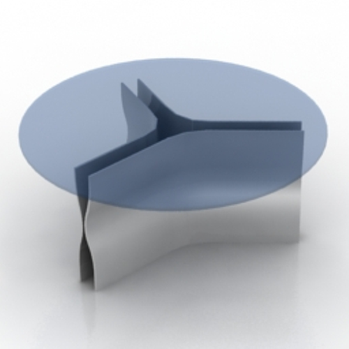 Transparent coffee table model