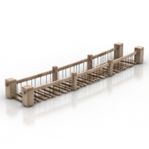 3D model of rural roads and bridges