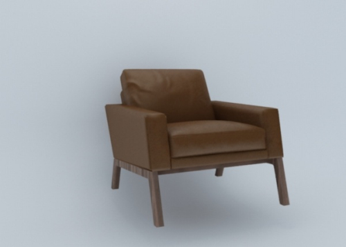 Retro single sofa 3D model