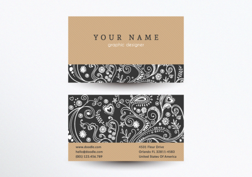 White pattern business card vector material