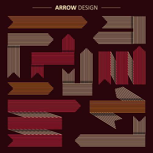 10 stripes arrow vector material