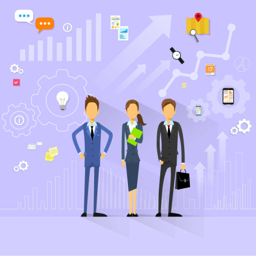 3 fashion illustrator vector material business people
